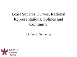 Least Squares Curve Generation, Rational Representations, Splines