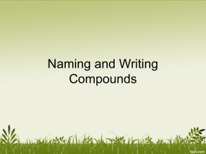 6.7 - wRITING AND NAMING COMPOUNDS