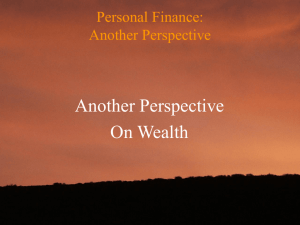 MBA620-01 Another Perspective on Wealth