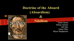 Doctrine of the Absurd (Absurdism) & Nihilism