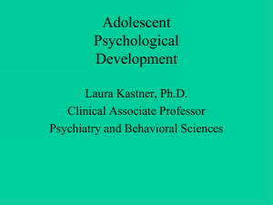 Adolescent Psychological Development