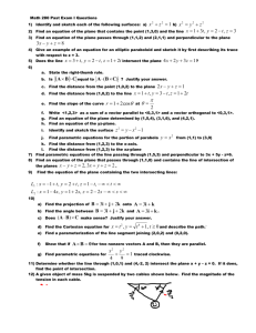 Math 280 Past Exam I Questions