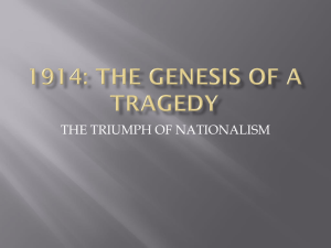 1914: the genesis of a tragedy