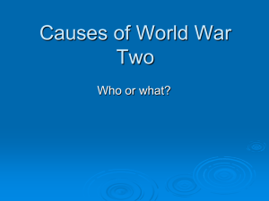 Causes WW2 Historiography etc 2013 Minor