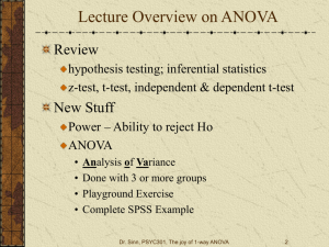 1-Way ANOVA