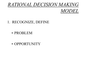 RATIONAL DECISION MAKING MODEL