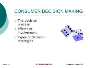 CONSUMER DECISIONS: Theory and Reality in Consumer Buying