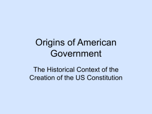 Origins of American Government