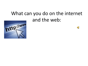 What can you do on the internet and the web - i