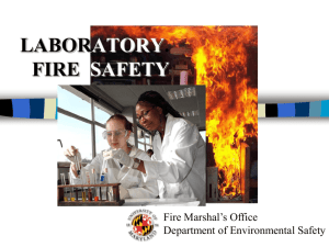 Laboratory Fire Safety Training - UMD