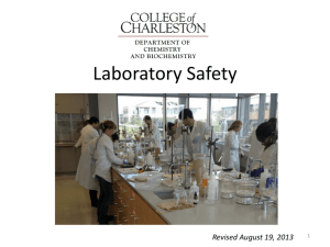 Introduction to Safety in the Chemistry Laboratory