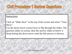 Civ Pro Practice Question PowerPoint Slides