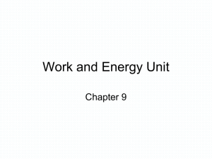 Work and Energy Unit notes work power energy