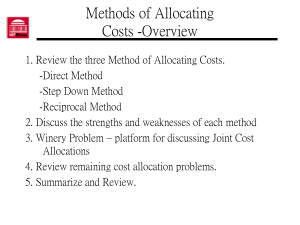 Methods of Allocating Costs