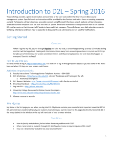 Introduction to D2L