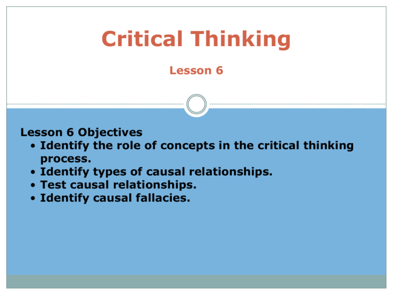 explain briefly basic concepts and standards of critical thinking