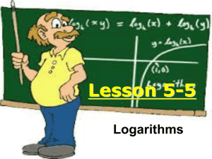 Logarithmic functions