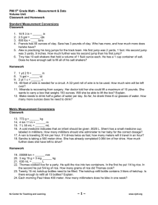 PMI 5th Grade Math – Measurement & Data Volume Unit Classwork