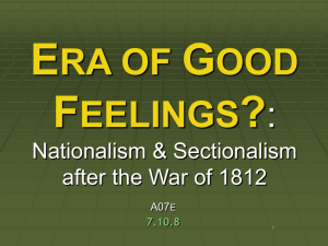 Nationalism & Sectionalism