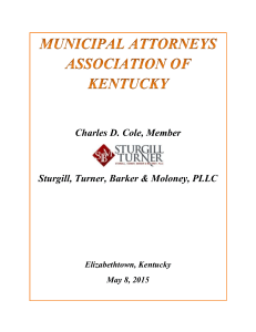 2015 Case Law Update - Municipal Attorneys Association of Kentucky