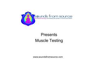 Muscle testing with another person