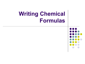 Writing and Naming Compounds
