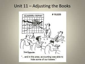 Unit #11 - Adjusting Entries