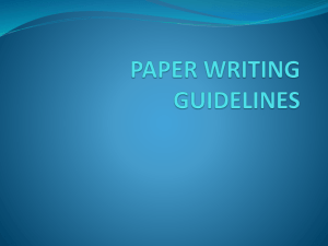 paper writing guidelines - PTA-2200 Fundamentals of Physical