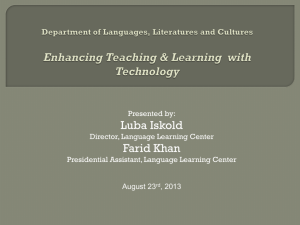 Enhancing Teaching & Learning with Technology, 2013