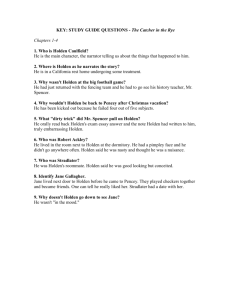 KEY: STUDY GUIDE QUESTIONS - The Catcher in the Rye