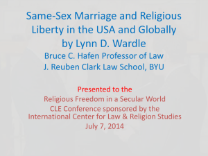 Same-Sex Marriage and Religious Liberty in the USA and Globally