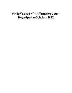 Virilio/”Speed K” – Affirmative Core – Hoya