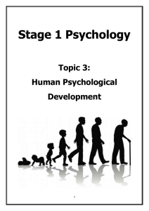 Stage 1 Psychology Human Psychological Development Booklet