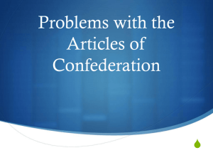 Problems with the Articles of Confederation