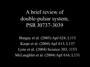 A brief review of double-pulsar system PSR J0737-3039
