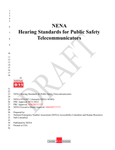Hearing Standards for TCs_SFN - National Emergency Number