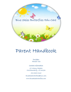 Parent Handbook Providers Pamela Vest Contact Information 17