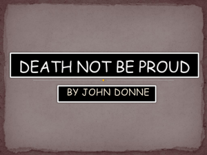 Death not be proud