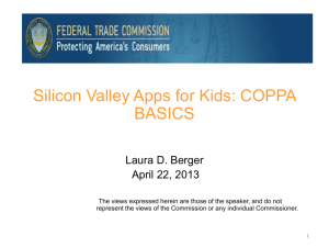 Children's Online Privacy Protection Act (“COPPA”)