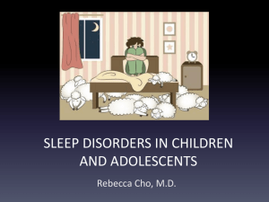 Sleep Disorders in Children and Adolescents