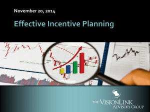 Effective Incentive Planning