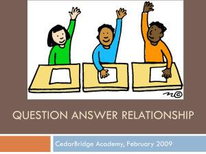 Question Answer Relationship PPT
