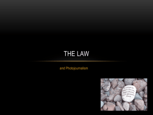 The law and photojournalism.