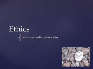 Ethics and photojournalism.