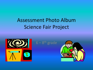 Science Fair Assessment Photo Album Walden