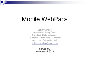 Mobile WebPacs - WordPress.com
