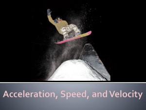 Speed, Acceleration, and Velocity