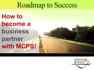 Roadmap to Success - Montgomery County Public Schools