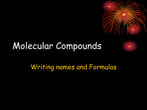 Molecules and Acids and Covalent Bonding Powerpoint