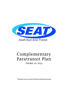 Complementary Paratransit Plan